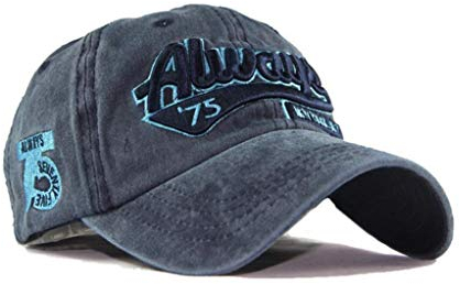 XibeiTrade Baseballkappe für Herren und Damen, Baumwolle, Motiv: Always New York City, bestickt, blau, Medium