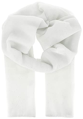 Moonbow Grand Foulard Femme Pailleté - 100% Viscose, Long et Rectangulaire 180cm x 90cm - Original Chic Coloré et Moderne - Etole pour Mariage (Blanc)