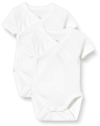 Petit Bateau 54220, Body de Manga Corta para Recién Nacido Unisex bebé (Pack de 2), Variante 1, 0 meses