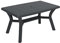 RESOL Tulipán Mesa Jardín Exterior 140x90 hasta 4/6 Personas con Agujero de Sombrilla y Protección UV | Mesa de Comedor Exterior en Patio, Terraza o Porche | Fácil Mantenimiento - Gris Oscuro
