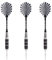 T best Wurfpfeil-Set, 3 Farben 3 Stück 155 mm Stahlspitze Ziel-Wurfpfeil-Set mit Laserdruckflügen(L6)