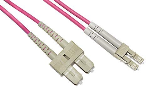 LINK Cavo Fibra Ottica LC A SC MULTIMODE Duplex OM4 50/125 MT.0,5