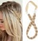 Silk-co Damen Haarband 3 Stränge blond, Kunsthaar geflochtenes Stirnband, elastisches Haarband für Damen und Mädchen Hochzeit Vintage, mit Haargummi Haarteil Braids Extensions 1.5cm breit 26/613