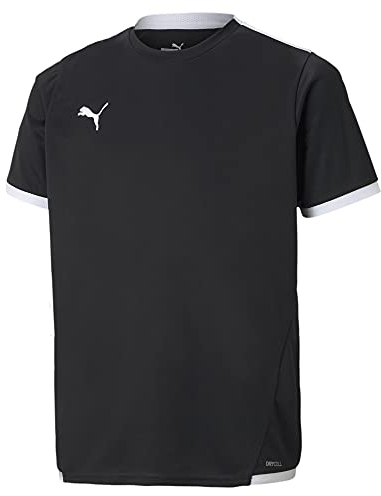 PUMA Unisex Kinder Teamliga Jersey Jr Shirt, Puma Black-puma White, 176 EU