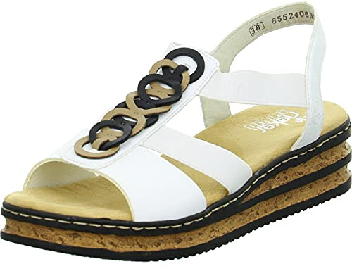 Rieker Damen Sandalen 629Y2-80 weiß Gr. 36