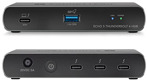 Sonnet Echo 5 Thunderbolt 4 Hub - Kompakter universeller Thunderbolt-4-Hub mit Vier Thunderbolt-4-Ports und 8K-Display-Unterstützung