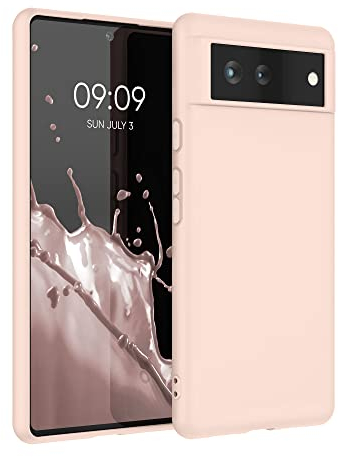 kwmobile Hülle kompatibel mit Google Pixel 6 Hülle - weiches TPU Silikon Case - Cover geeignet für kabelloses Laden - Coconut Swirl