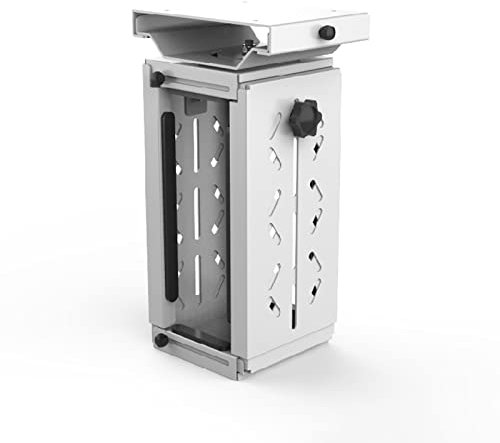 Computerturmständer, CPU-Ständerwagen Einstellbares Metall Zentralprozessor Stehen Sie unter Schreibtisch hängen Zentralprozessor Fallhalter mit 180-Grad-Schwenkstärke Zentralprozessor Turmhalter Pass