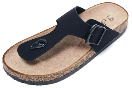 JOMIX Sandalias Mujer Verano con Plataforma Chanclas Anatómicas Ajustable para Playa Mar Piscina Cuña