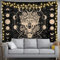Wolf Mond Wandteppich 152,4 x 101,6 cm Wandbehang Party Dekorationen Heimdekoration für Schlafzimmer Wohnzimmer Schlafsaal (150 x 100 cm)