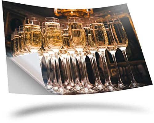 1 x Vinyl Sticker A1 Rectangle Shape 59,4x84cm - Champagne Glass Celebration Art Print Decal Laptop Tablet Luggage Car Wall Fridge Door Sticker #2520
