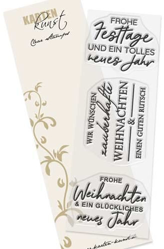 Kartenkunst Stamp-Set Motiv-Stempel Karten-Kunst Weihnachten KK-0196 - Spruch-Kombinationen Weihnachten