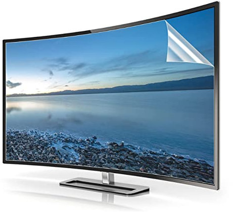 Anti Harmful Blue Light TV Screen Protector for 32-75 inch Standard or Curved Monitor - Eye Protection/Anti Glare/Blocking UV Filter - Damage Protection Panel/Clear / 49 Inches 1075x604 mm