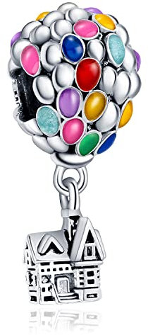 PICKBEAU Breloques en Argent Sterling S925 pour Bracelets Collier, Sac à main décor de Noël Amour Perles de charme DIY Porte-clés Bijoux Cadeau pour Femme Maman