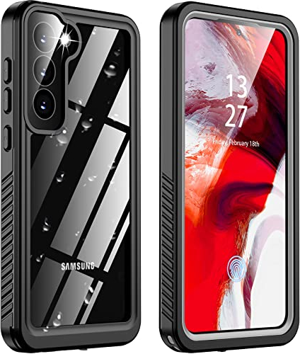 ANTSHARE for Samsung Galaxy S23 Case,Waterproof Samsung S23 Case with Built-in Screen Protector Shockproof Dustproof Heavy Duty Full Body Protective Case for Samsung Galaxy S23 5G 6.1'' Black