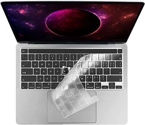 Ultra Thin Clear Keyboard Cover for MacBook Pro 13 Inch 2020-2023 M2 A2338 M1 A2289 A2251, for MacBook Pro 16 Inch 2020 2019 A2141, US Layout Keyboard Protector Skin with Touch Bar¡