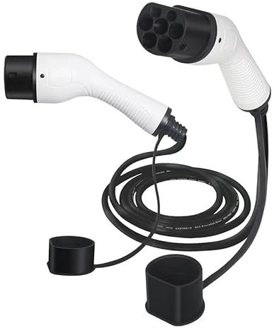 Trisinger Typ 2 Ladekabel | 3.5kW | 16A | 5M | Typ 2 auf Typ 2 | 1-Phasig | Kompatibel mit Model S/X/Y/3,PHEV, Zoe, ID.3, ID.4, E-Tron, e-208, i3, Ix3, Kona EV usw. (3.5kW 16A, 5m)