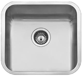 Gresinex | Fregadero Cocina Roma Bajo Encimera y Sobre Encimera | 1 Seno | 20 cm Profundidad - Acero Inoxidable Aisi 304 (Sin Tabla de Corte, 45x40)