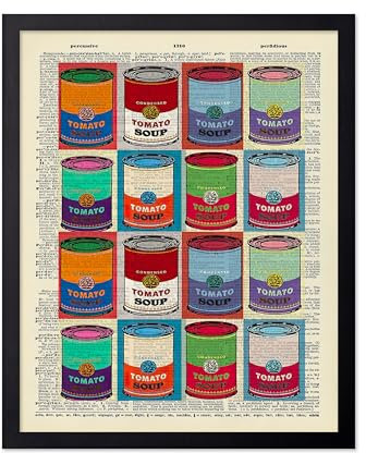 Poster Master Wörterbuch-Kunstposter – Tomatensuppendosen-Druck – Geschenk für Männer und Frauen – Wanddekoration für Wohnzimmer, Schlafzimmer oder Wohnheim – 28,9 x 35,6 cm, ungerahmt