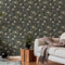Livingwalls WTD 394244 Papier peint intissé Motif floral Noir/vert foncé 10,05 m x 0,53 m pour 5,33 m²