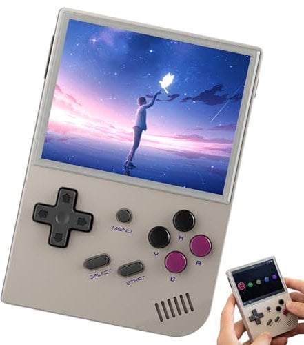 Mineup RG35XX Handheld-Spielekonsole, Pocket Game Video Console, Tragbare Spielekonsolen mit 5000 Klassischen Spielen, Integrierte 64GB TF-Karte, Unterstützt HDMI und TV Ausgang Geschenk für Kinder