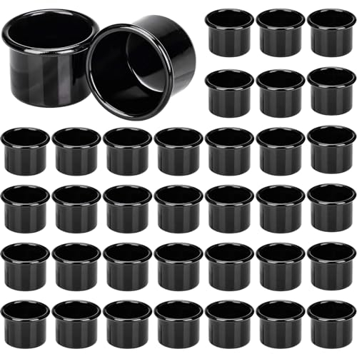 rokrist 36 Stück Kerzenhalter für Stabkerzen - Hochwertiges Metall Kerzenständer Set - Perfekt für Hochzeiten, Geburtstage und Weihnachtsdekorationen - Langlebig und Zuverlässig - Schwarz