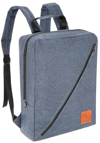 GRANORI Handgepäck Rucksack 40x30x10 cm - Leichter Flugzeug Bord-/ Kabinengepäck Reiserucksack 12 l | Kabinen Reisetasche Gepäck Maße ideal für Lufthansa Flug (Blau)