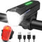 Popolic Fahrradlicht Set, Fahrradbeleuchtung LED 100Lux StVZO Zugelassen Mit 3 Beleuchtungsmodi, Frontlichter 2000mA wasserdichte IPX5 mit USB Aufladbar, Fahrradlampe für Kinder und Erwachsene