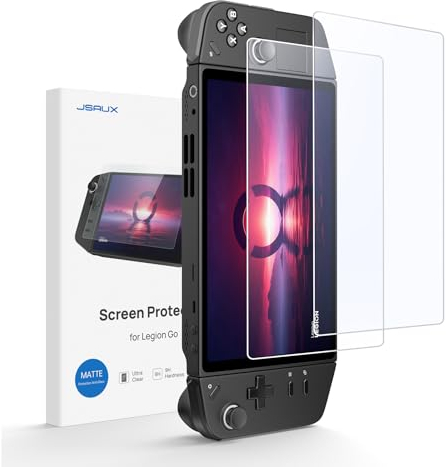 JSAUX Paquete de 2 protectores de pantalla para Legion Go, antirreflejos, dureza 9H, de borde a borde, resistente a los arañazos, vidrio templado mate, compatible con Lenovo Legion Go