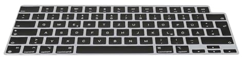 kwmobile Silikon Tastaturschutz für Apple MacBook Air 15 2023 M2 (A2941) - QWERTZ Keyboard Cover Abdeckung - Schwarz