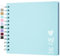 Hiwhy Fotoalbum Scrapbook 18x18 cm 20 Blätter DIY Scrapbook Hartes Kraftpapier Baby Erinnerungsbuch Familie Geburtstag Hochzeit Jahrestag Scrapbook, Blau