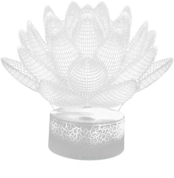Gadpiparty 3D Bunte Lotus Nachtlampe Touch Steuerung Elektronische Schreibtischlampe mit Farbwechsel USB Betrieben Dekorative Deko Beleuchtung für Kinderzimmer