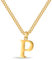Jokmeo Goldkette mit Buchstaben P,14K Gold Vergoldet Initial Halskette,Edelstahl Kette mit P,Gold kettenanhänger kette für Damen Mädchen