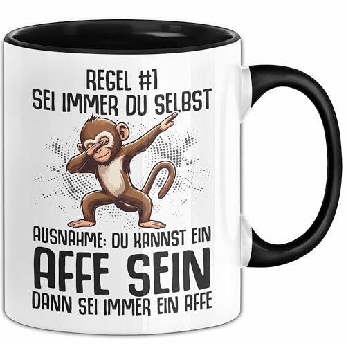 Sei Immer Du Selbst Lustige Affen Tasse Schimpanse (Schwarz)