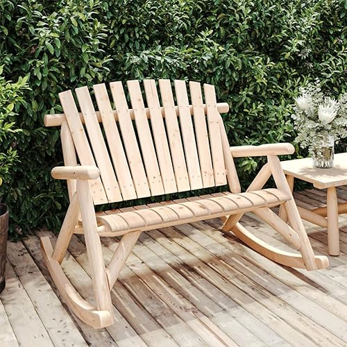 Rantry Hollywoodschaukel für den Garten, 2-Sitzer, 123 x 96 x 102 cm, Massivholz, Fichte Rot, Möbel, Bank für Balkon, Gartenbank, robust, für Terrasse Enterno m