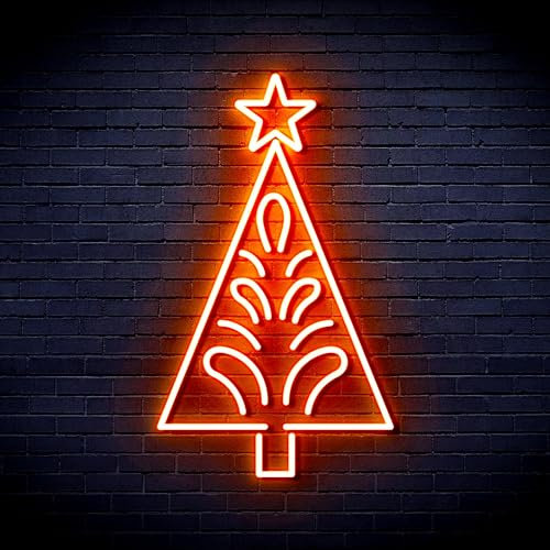 ADVPRO Weihnachtsbaum-Flex-Silikon-LED-Neonschild – Orange – st16s64-fnu0092-o