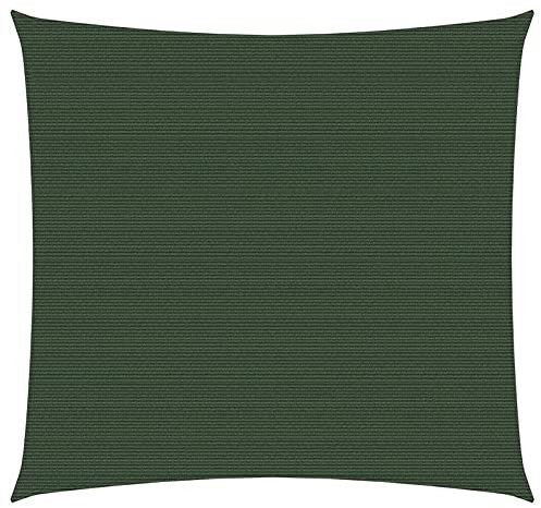 Homgoday Toldo parasol de 160 g/m², color verde oscuro, 2 x 2 m, HDPE, para muebles de exterior para privacidad, toldo para jardín, balcón, toldo para exterior, toldo lateral para terraza exterior