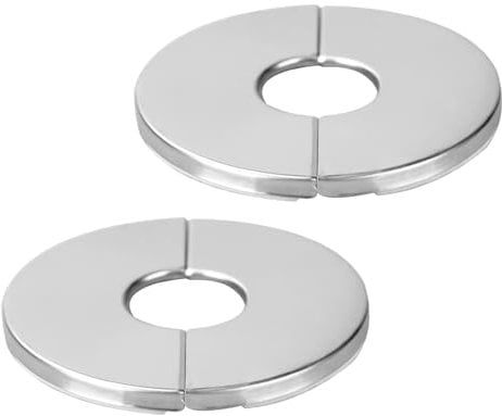 ALI2 2 pezzi rosone miscelatore doccia,rosone rubinetto, copertura tubo in acciaio inossidabile per rubinetti da doccia, rubinetti da cucina bagno (diametro interno 40 mm-diametro esterno 140 mm)