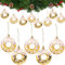 DAHI 8pcs Christbaumschmuck Deko Donuts Weihnachtsbaumanhänger Baumkugeln als Weihnachtsdeko (Gold)
