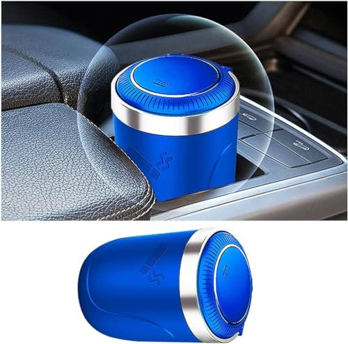 REAGAR Aschenbecher Auto für Audi A1 A3 A4 A5 A6 A7 A8,rauchfreien Aschenbecher mit Deckel,Tragbarer Edelstahl Aschenbecher, Abnehmbarer Autoaschenbecher.