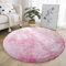 AIMECO Schlafzimmer Bereich Teppich, (Durchmesser 120cm) Nachttisch Shag,Flauschigen Teppich, Wohnzimmer, Kinderzimmer, Mädchen Schlafzimmer, Krawattenfarbe rosa