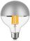 karedle oard 1er Pack G95 Kopfspiegellampe Silber LED Glühbirne E27-Sockel Edison Lampe ersetzt 100 Watt, 10W,950 Lumen, 2700K warmweiß, LED Filament Fadenlampe, 220V, Silber