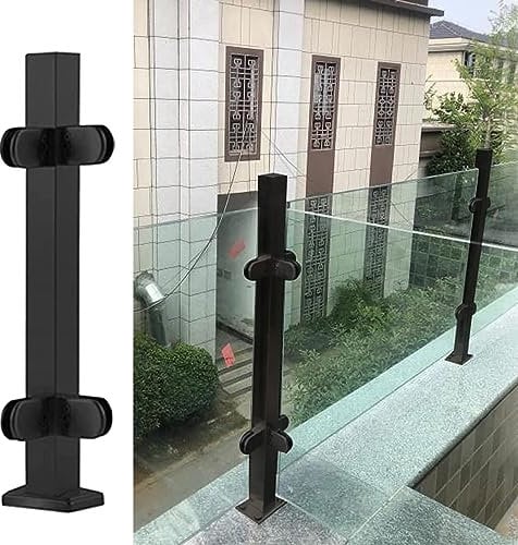 Système de barrière de piscine en métal avec balustrade en verre pour escaliers et plateformes extérieures Gris 135 cm