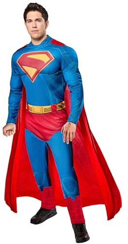 Rubies Official DC Deluxe Superman Costume, Adult Superhero Fancy Dress, Size M Halloween