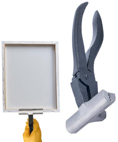 Rukjmqi Pince à Tension de Toile | Tendeuse Cadre Peinture À L'huile | Outil Pour Artistes Avec Poignée À Rappel Automatique Pour Création Artistique À Domicile En Extérieur Ou À L'école