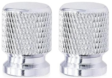 Tire Valve Stem Caps, Aluminum Wheel Valve Covers Accessories, Universal For Cars, SUVs, Bikes, Trucks And Motorcycles(Silver-2Pcs)