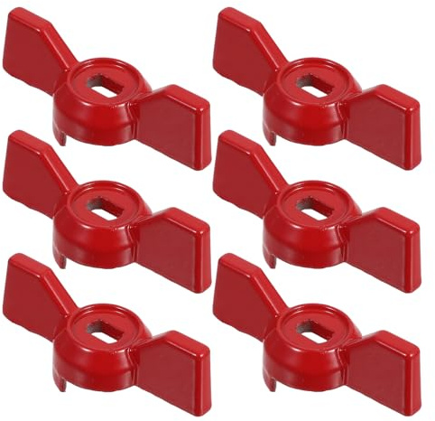 GALPADA Poignées de Levier de Vanne à Bille Ergonomiques Lot de 6 8X6 MM en Métal pour Robinet Extérieur Jardin Usage Prolongé