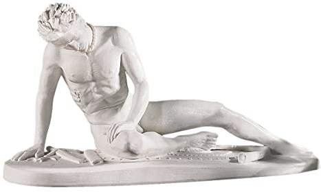 Design Toscano Der sterbende Gallier (Galeta Morerite), Statue aus Marmor-Steinguss
