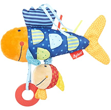 SIGIKID 40104 Aktiv-Fisch Baby Activity PlayQ Mädchen und Jungen Babyspielzeug empfohlen ab 3 Monaten mehrfarbig