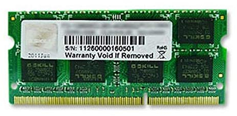 G.SKILL SQ Series Memory Arbeitspeicher 4GB (1600MHz, 204-polig, CL11) SO DIMM DDR3-RAM Kit, F3-12800CL11S-4GBSQ, Black